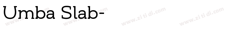 Umba Slab字体转换